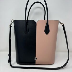 Kate Spade NICOLA BICOLOR Large Tote Cardholder purse Bag Women Carry Everything